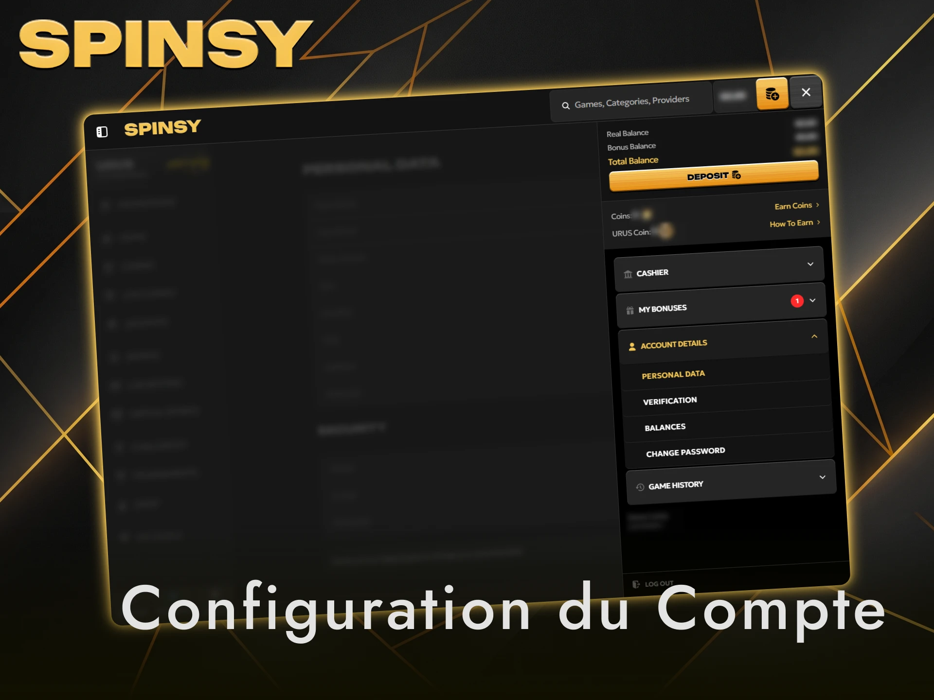 Complétez l'étape 2 de l'inscription et renseignez vos informations personnelles sur Spinsy.